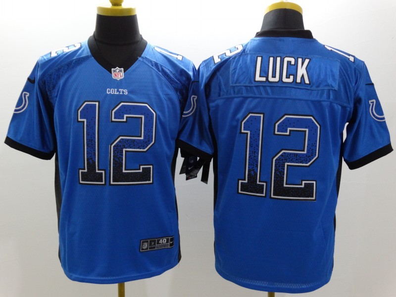 Men's Indianapolis Colts Andrew Luck #12 Blue Jersey